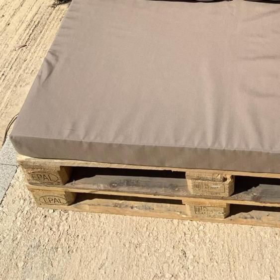 Housse dassise pour salon palette tissus ultra résistant Taupe 80x120x5 cm