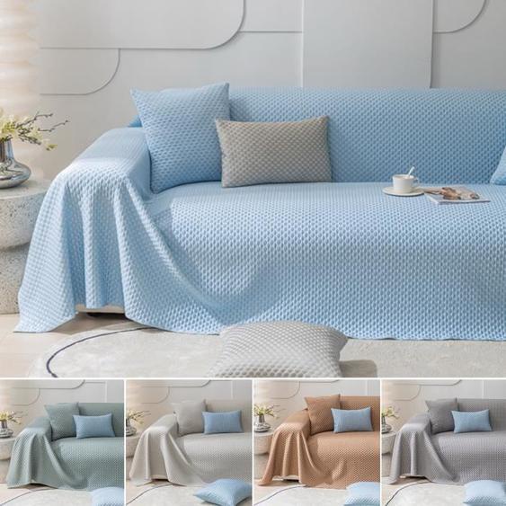 Housse de Canapé - WIRLSWEAL - 1-Pièce Jacquard - 185x130 cm - Couleur Café - Confortable et Doux