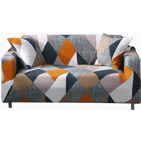 Housse de Canapé 2 Places Imprimé Extensible Avec Accoudoirs Pour Longueur de 145-185 cm - 1