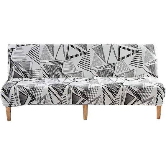 Housse de Canapé - AMOUNE - Clic Clac - Extensible - 160-190 cm - Gris