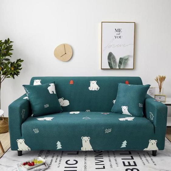 Housse De Canape De 1 Place Imprime Pour Longueur De 90-140 cm-XBX