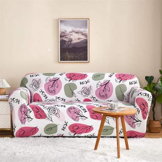 Housse De Canape De 3 Places Imprimé Pour Longueur De 185-230 cm-FD