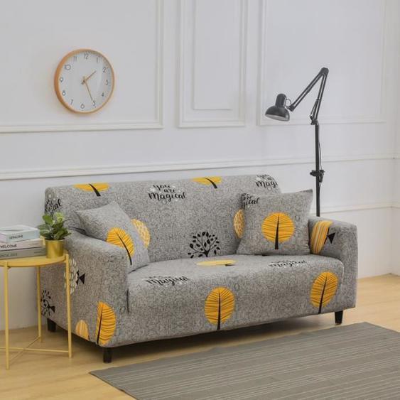 Housse De Canape De 3 Places Imprimé Pour Longueur De 190-230 cm-YLZQ
