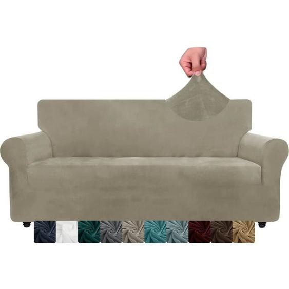 Housse de canapé en Velours 3 sièges Housses de canapé Extensibles épaisses,C