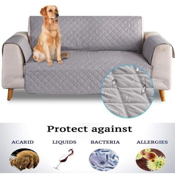 Housse de canapé Étanche Protège Canapé Fauteuil pour Animaux de Compagnie Housse canapé Imperméable -Gris