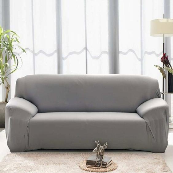 Housse de Canapé Extensible 3 Places,Couverture Extensible Housse Décor,Revêtement de Canapé(Gris clair,3 Places:185-230cm)