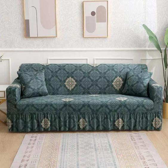 Housse de Canapé Extensible Impression,Moderne Anti-dérapante 3 Places Revêtement de Canapé Élastique Housse Canape (190-230cm)
