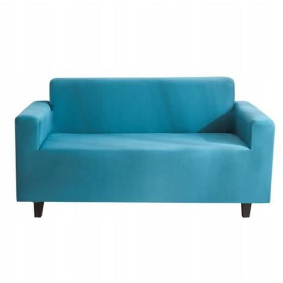 Housse de canapé - Universelle - Extensible - 235x300 cm - Bleu - Synthétique