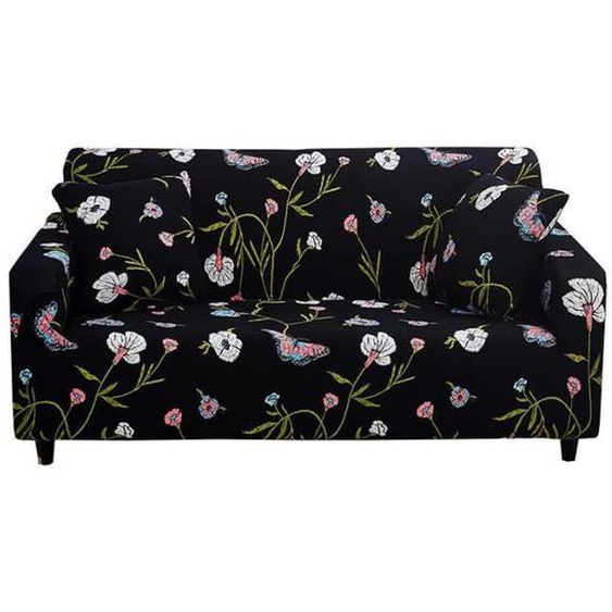 Housse de Canapé - INSFITY - Extensible - Noir - Pour Longueur de 235-300 cm