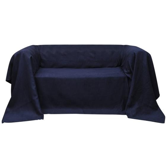 Housse de canapé Micro-suède Bleu marine 140x210 cm