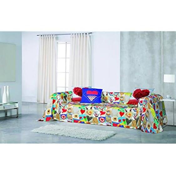 Housse de canapé - NATURALS - Euromoda Home - Multicolore - 240 x 260 cm - 100% Coton