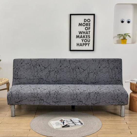 Housse de Canapé sans Accoudoir, 3 Places Housse de Canapé Clic Clac Extensible Universel Lavable Couverture de Canapé ,B