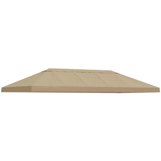 Housse de canopée de gazebo 6 x 3 m Beige Polyester 190