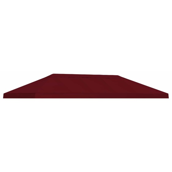 Housse de canopée de gazebo 6 x 3 m Bordeaux Polyester 190