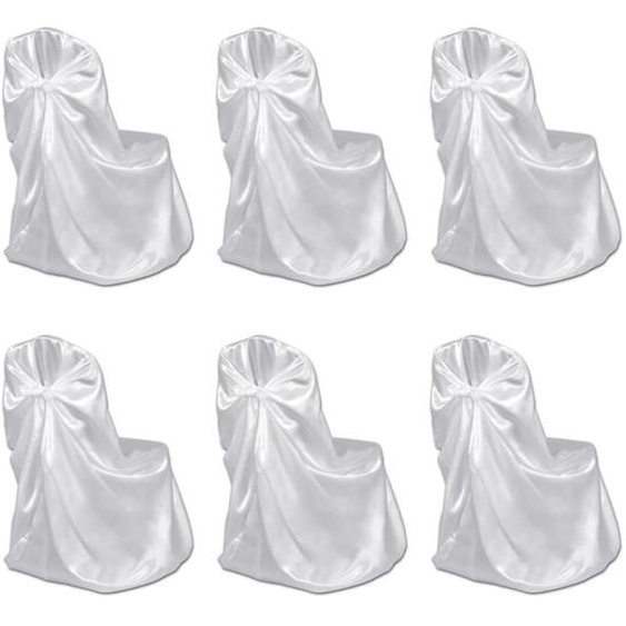 Housse de chaise blanche pour le banquet de mariage 6 pièces