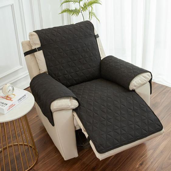 Housse de chaise de recliner imperméable pour fauteuil de reclinage, protection de canapé de bras pour animaux de compagnie, Noir