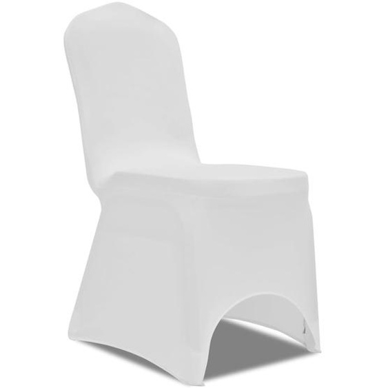 Housse de chaise extensible 100 pcs Blanc