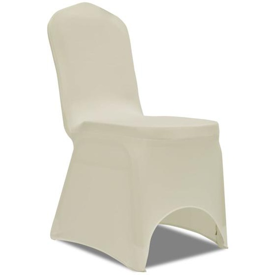 Housse de chaise extensible 100 pcs Couleur crème