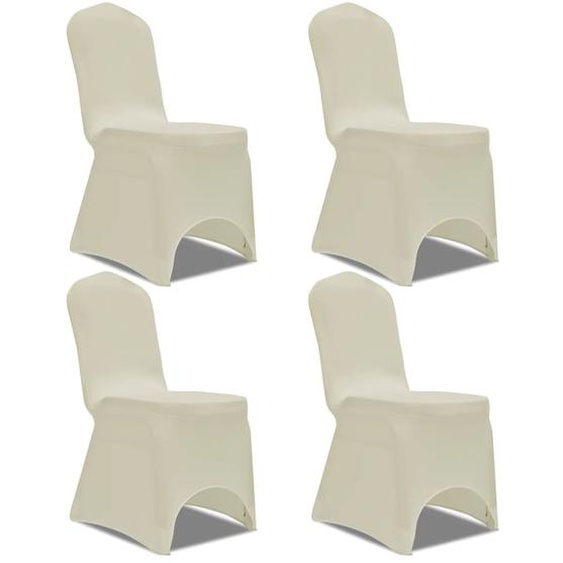 Housse de chaise extensible 4 pcs crème