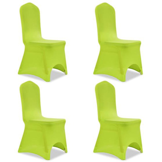 Housse de chaise extensible 4 pcs vert