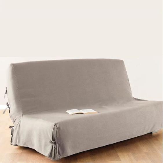 Housse de clic-clac - ATMOSPHERA - 140x200 cm - 100% coton - Couleur Sable - Design contemporain