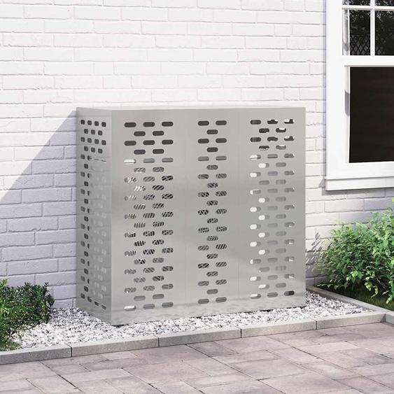 Housse de climatiseur Argent 110 x 50 x 105 cm Acier inoxydable