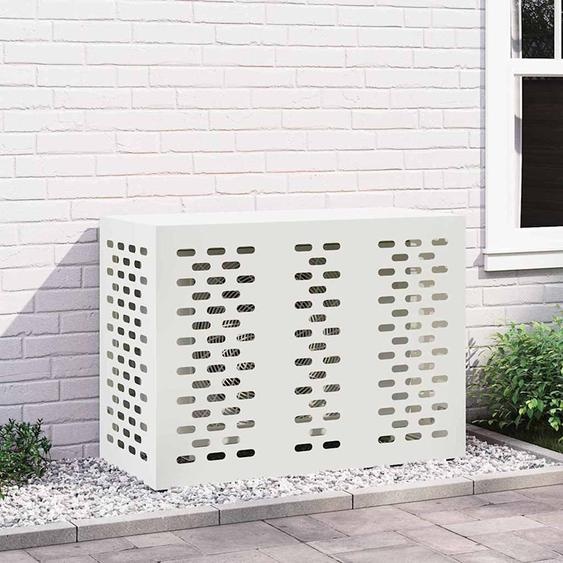 Housse de climatiseur Blanc 110 x 50 x 80 cm Acier