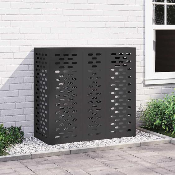 Housse de climatiseur Noir 110 x 50 x 105 cm Acier