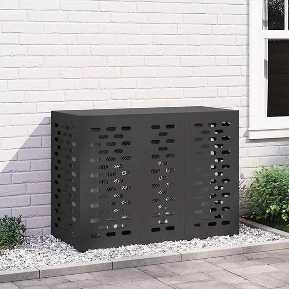 Housse de climatiseur Noir 110 x 50 x 80 cm Acier