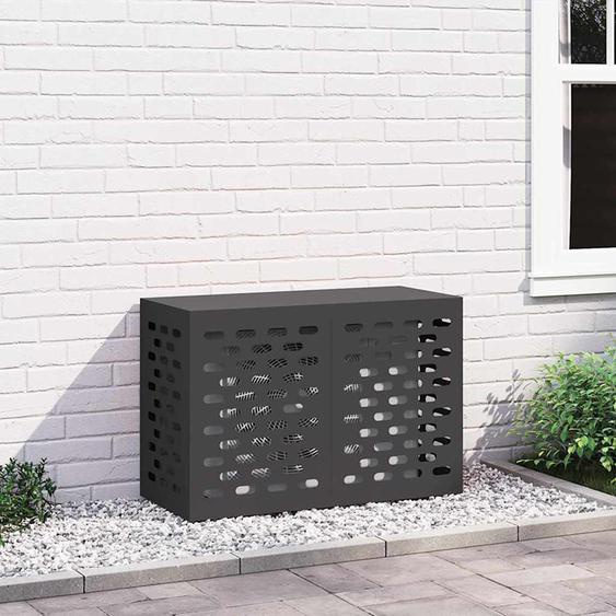 Housse de climatiseur Noir 90 x 40 x 60 cm Acier