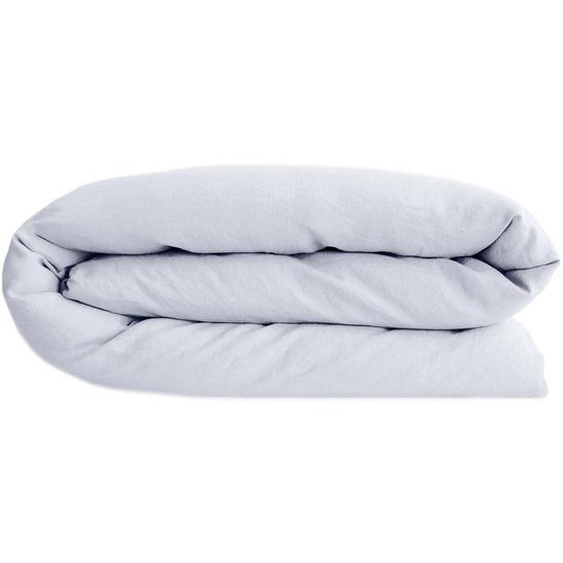 Housse de couette 140x200 cm lin lavé SONATE blanc Neige