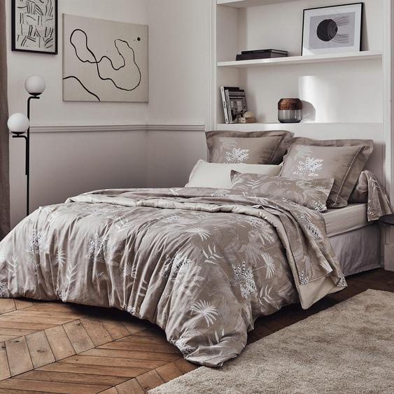 Housse de couette 140x200 cm satin de coton CAYENNE beige ficelle