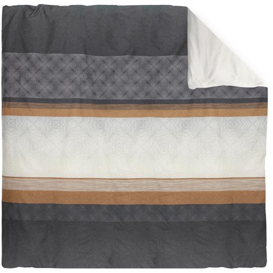 Housse de couette 200x200 cm satin de coton TIAGO noir