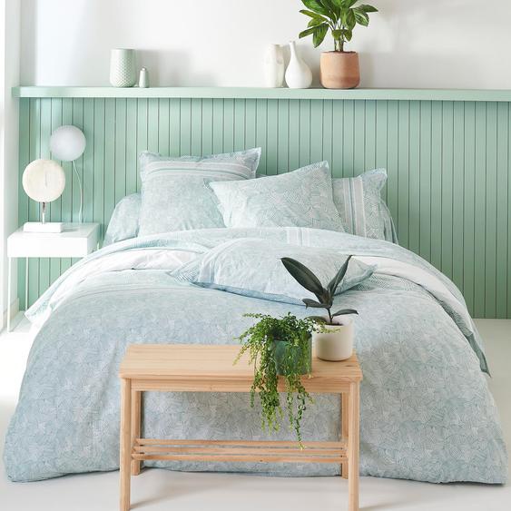 Housse de couette 240x220 cm 100% coton LÉO bleu Ecume