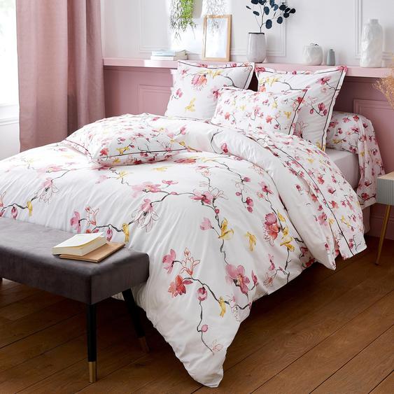 Housse de couette 240x220 cm percale 100% coton ELISA Rose