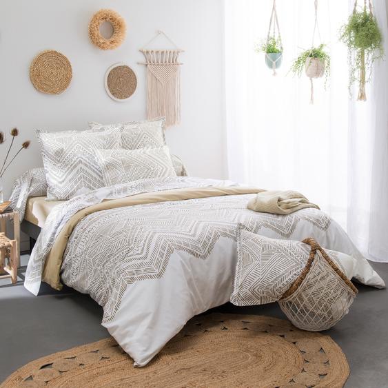 Housse de couette 260x240 cm 100% coton RAMATUELLE ecru ficelle