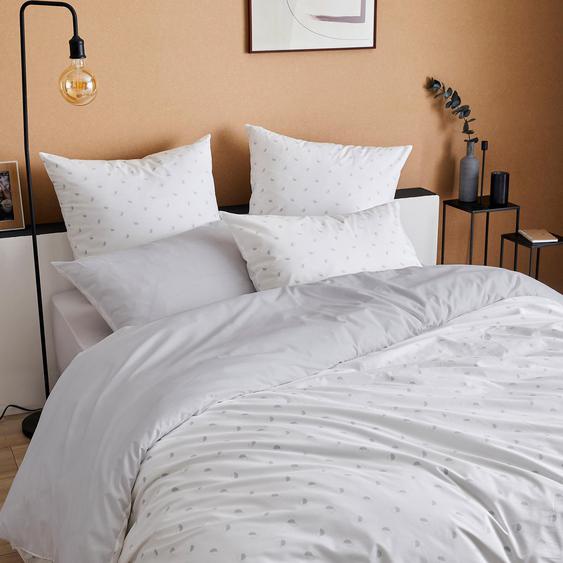 Housse de couette 280x240 cm percale 100% coton ALEX gris Nuage