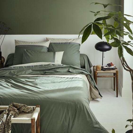 Housse de couette 280x240 cm percale 100% coton NOA vert Kaki