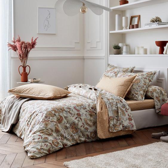 Housse de couette 280x240 cm percale 100% coton SANTAL beige melba