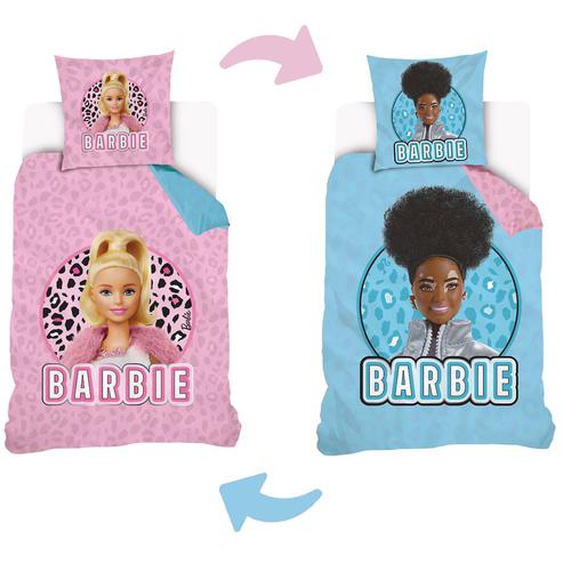 Housse De Couette Barbie Réversible Coton Rose