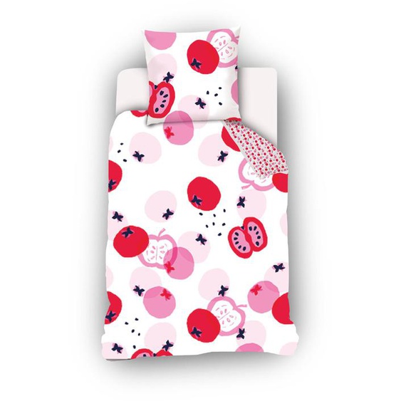Housse De Couette Catimini Pommes Coton Blanc