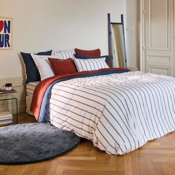 Housse de couette coton Neo marine rayure