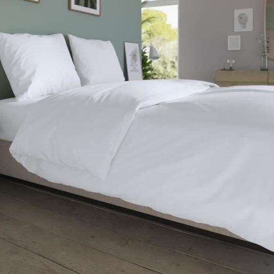 Housse de couette DODO, 260x240 cm, Coton 57 fils, Antibactérien, Blanc, OEKO-TEX