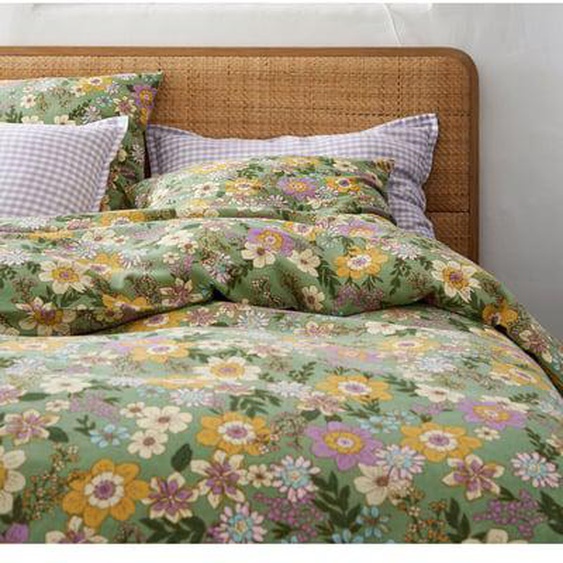 Housse de couette en coton/lin lavé, Rosemary vert