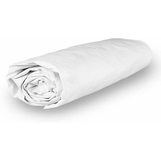 Housse de couette en coton percale Solidchoice, 160 x 200 cm, couleur blanche
