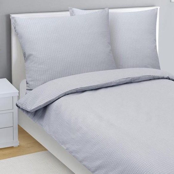 Housse de couette en crêpe - 140x220 cm, 70x90 - gris