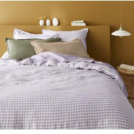 Housse de couette en lin lavé, Acélie Lilas