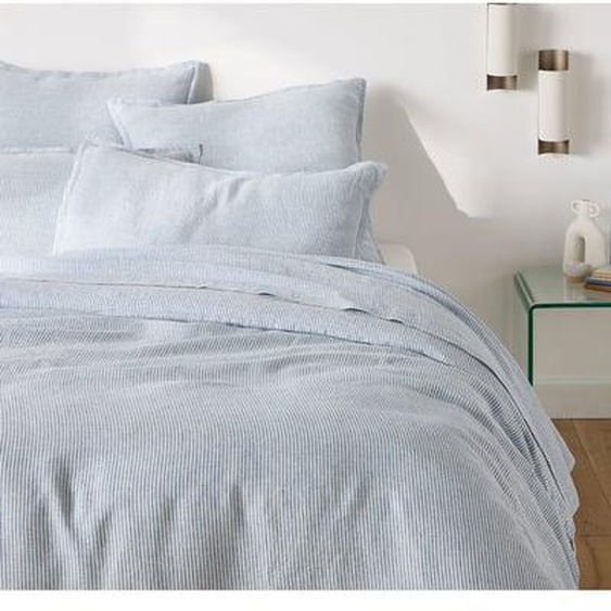 Housse de couette en lin lavé, Limona bleu