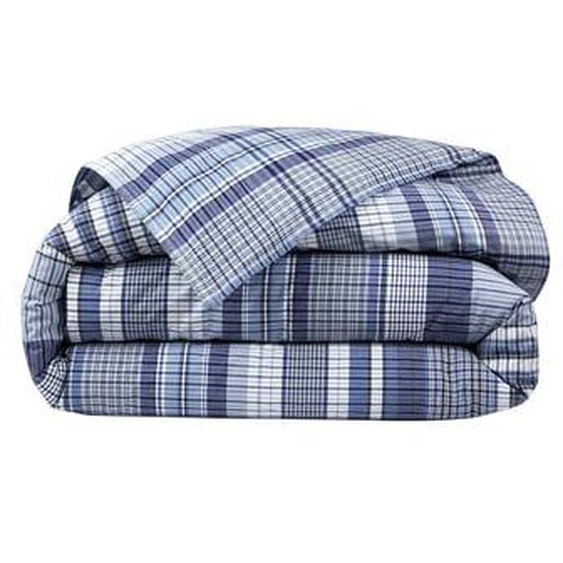Housse de couette en percale de coton bleu, Summer Hill