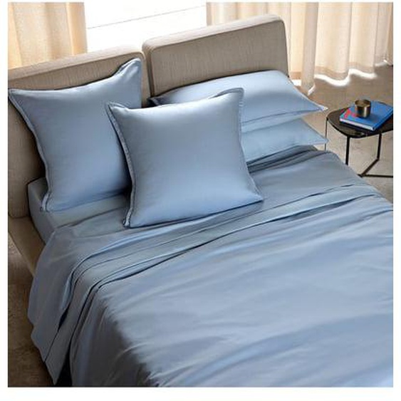 Housse de couette en satin de coton beige, Loft